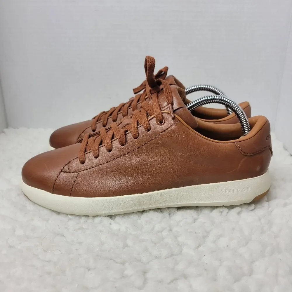 Cole Haan Grandpro Tennis Size 8.5 Brown Lace Up Sneaker Shoes Great